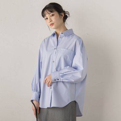 Droite lautreamont (Women)/ドロワットロートレアモン ボリュームスリーブシャツ&#8810;洗濯機で洗える&#8811; 07ブルー トップス【三越伊勢丹/公式】