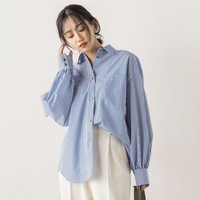 Droite lautreamont (Women)/ドロワットロートレアモン ボリュームスリーブシャツ&#8810;洗濯機で洗える&#8811; 27ブルー系その他 トップス【三越伊勢丹/公式】