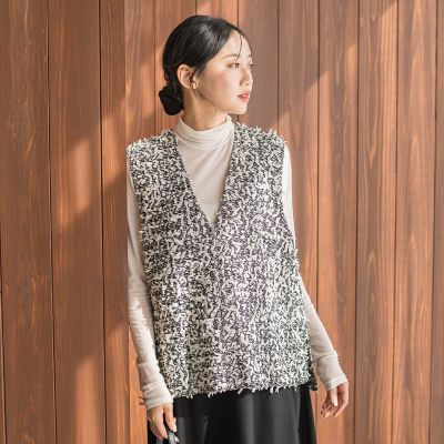 ＜Droite lautreamont (Women)＞モナコツィードブラウス≪手洗い可能≫