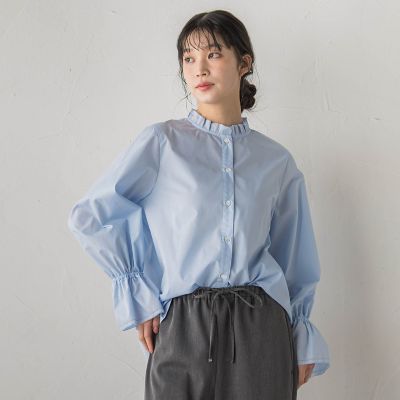 襟フリルブラウス≪洗濯機で洗える≫ | Droite lautreamont (Women