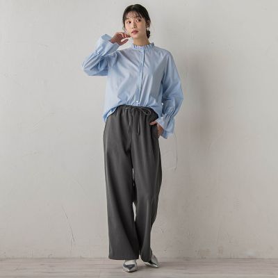 襟フリルブラウス≪洗濯機で洗える≫ | Droite lautreamont (Women