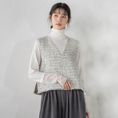 ミックスツィードベスト≪洗濯機で洗える≫ | Droite lautreamont
