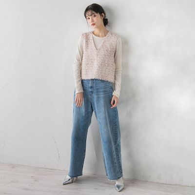 ミックスツィードベスト≪洗濯機で洗える≫ | Droite lautreamont