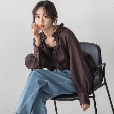 ＜Droite lautreamont (Women)＞ラスターラミーカルゼブラウス