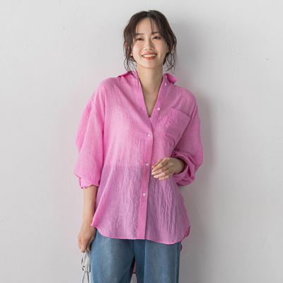 ＜Droite lautreamont (Women)＞ボイルシャンブレーシャツ