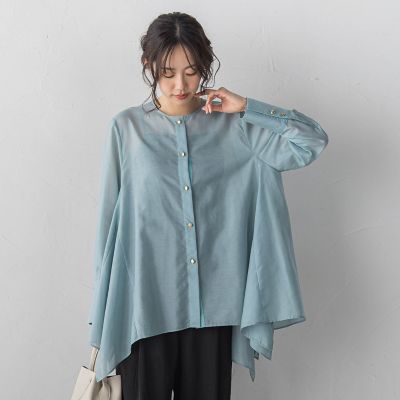 ヘムフレアシアーチュニックブラウス | Droite lautreamont (Women