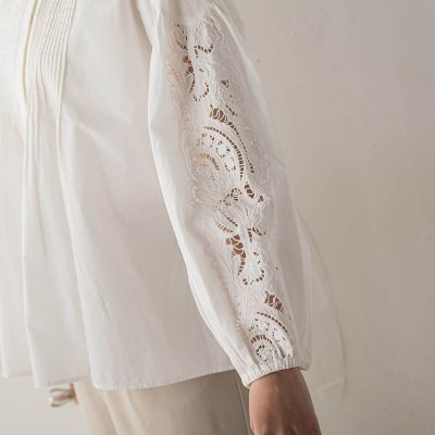フラワーエンブロイダリーブラウス | Droite lautreamont (Women