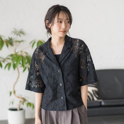 ＜Droite lautreamont (Women)＞ＰＡＩＳＬＥＹ　ＣＯＴＴＯＮ　ＬＡＣＥブラウス