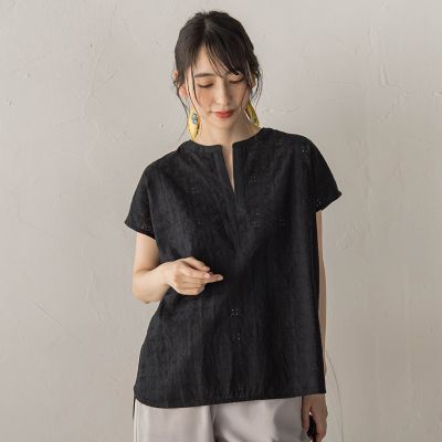 WEB限定】異素材ドッキングブラウス | Droite lautreamont (Women