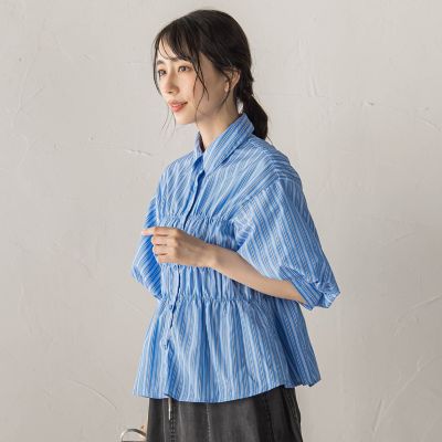 WEB限定】シャーリングパフスリーブブラウス | Droite lautreamont