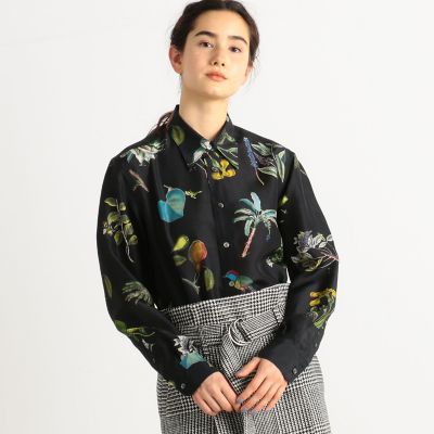 最終価格最安 CABaN キャバン シルクボタニカル&バード シャツ 定価約4万 シルク ボタニカルプリントシャツ | CABaN/キャバン | 三越