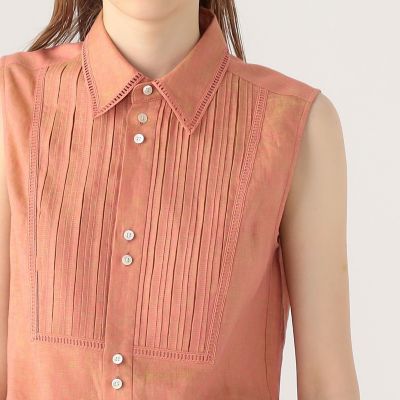 ＣＡＢａＮ　リネンシャンブレー　ノースリーブボザムシャツ