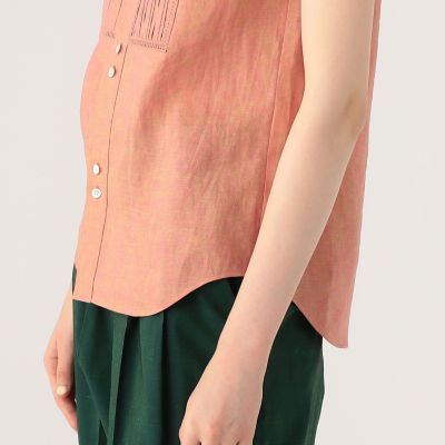 ＣＡＢａＮ　リネンシャンブレー　ノースリーブボザムシャツ