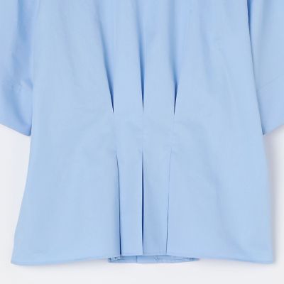 ＣＡＢａＮ　コットンサテン　ウエストタックシャツブラウス
