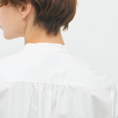 ＣＡＢａＮ　コットンブロードコンビ　ダブルボタンシャツ