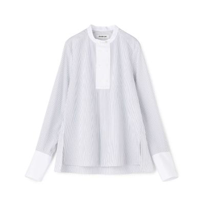 ＣＡＢａＮ　コットンブロードコンビ　ダブルボタンシャツ