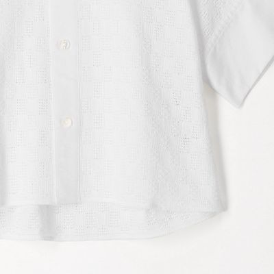 ＣＡＢａＮ　コットンスクエアレース　ハーフスリーブシャツ