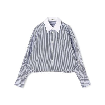 ＜CABaN＞コットン　ストライプクレリックシャツ