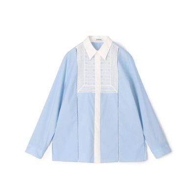 ＜CABaN＞コットンタイプライター　レースボザムシャツ