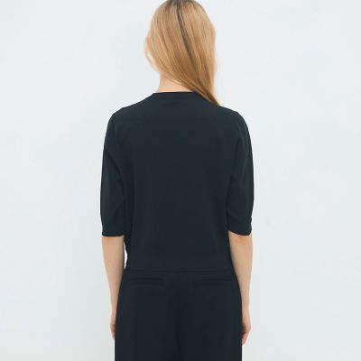 ファインポリエステル ハーフスリーブポケットカーディガン | CABaN