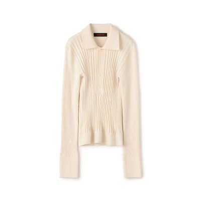 CABaN コットンカシミヤリブ ポロカラープルオーバー | CABaN  