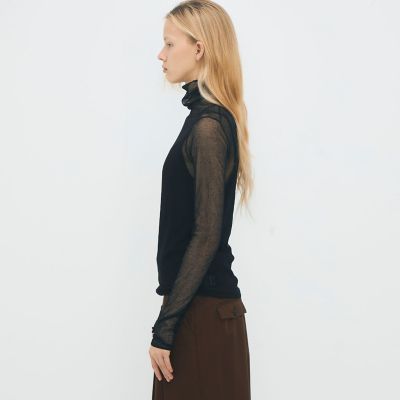 コットンナイロン シアータートルネックプルオーバー | CABaN/キャバン