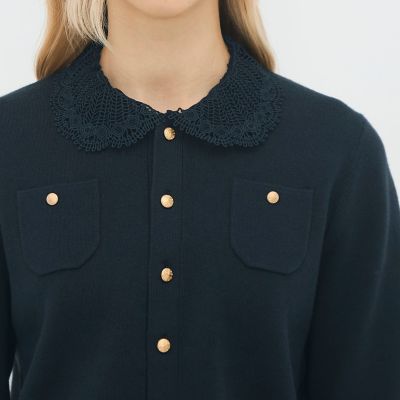 Caban コットンカシミヤ レースコンビポケットカーディガン CABaN コットンカシミヤ レースコンビポケットカーディガン - メルカリ