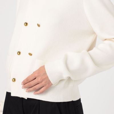 ＣＡＢａＮ　コットンカシミヤ　ダブルボタンカーディガン