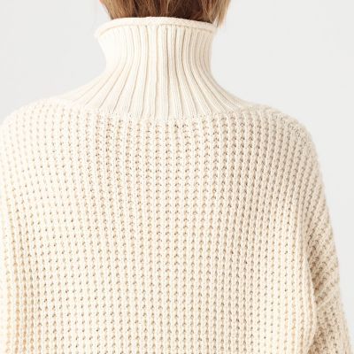 ＣＡＢａＮ　コットンカシミヤワッフル　タートルネックプルオーバー