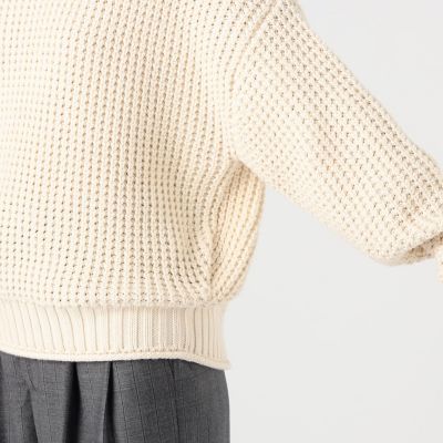 ＣＡＢａＮ　コットンカシミヤワッフル　タートルネックプルオーバー