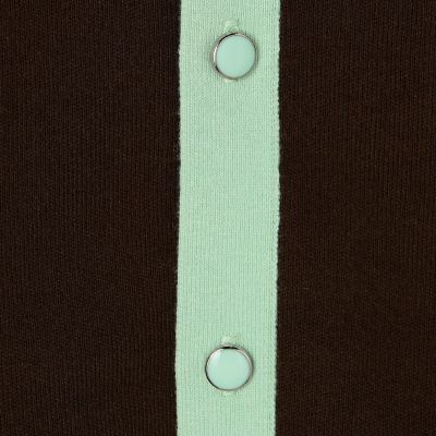 コットンカシミヤ バイカラーハーフスリーブカーディガン | CABaN