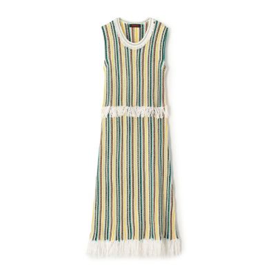 CABaN/キャバン コットン マルチストライプニットワンピース 12ホワイトケイ ワンピース・ドレス【三越伊勢丹/公式】