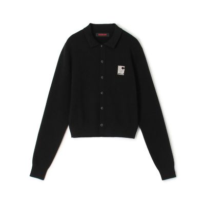 ＣＡＢａＮ　コットンカシミヤ　パールロゴポロカーディガン