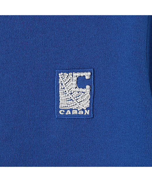CABaN コットンカシミヤ パールロゴポロカーディガン CABaN コットンカシミヤ パールロゴポロカーディガン
