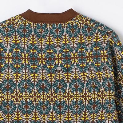 CABaN コットンカシミヤストレッチ ジャカードプリントV