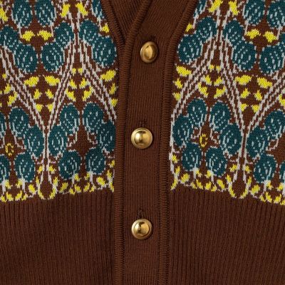 CABaN コットンカシミヤストレッチ ジャカードプリントV