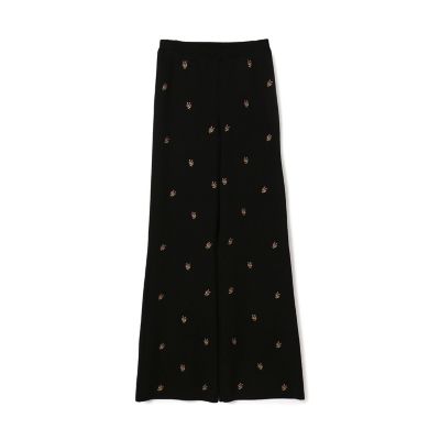 ＜CABaN＞ＣＡＢａＮ　コットンカシミヤ　エンブロイダリーニットパンツ