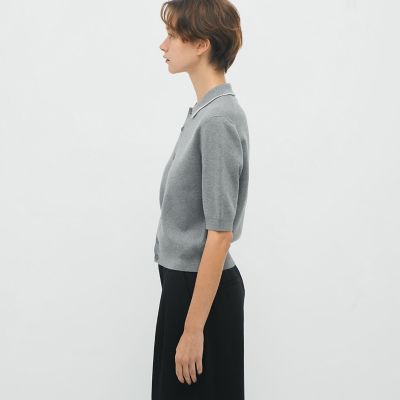 ＣＡＢａＮ　コットンカシミヤ　パールポロカーディガン