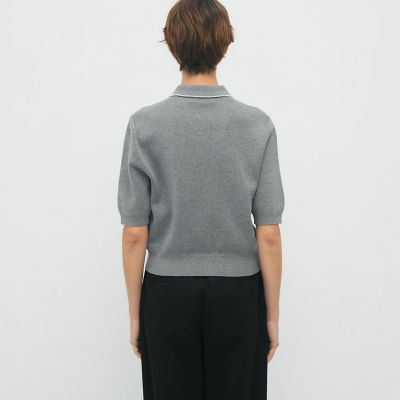 ＣＡＢａＮ　コットンカシミヤ　パールポロカーディガン