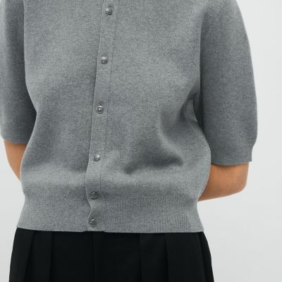 ＣＡＢａＮ　コットンカシミヤ　パールポロカーディガン