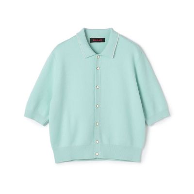 ＣＡＢａＮ　コットンカシミヤ　パールポロカーディガン