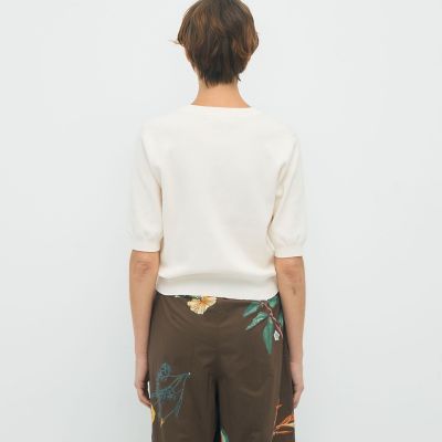 Caban GREEN SHOWER エンブロイダリーハーフスリーブカーディガン GREEN SHOWER エンブロイダリーハーフスリーブカーディガン