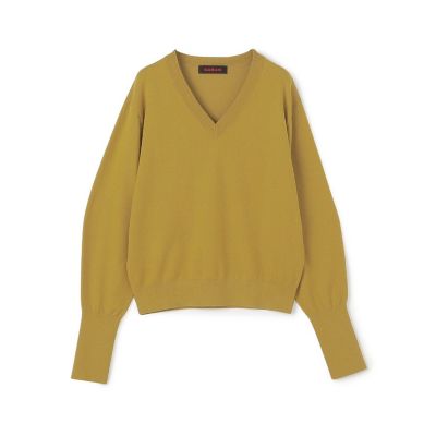 希少【CABaN】コットンカシミヤ ミラノリブVネックジャケット[ブラック/S] CABaN コットンカシミヤ バイカラーVネックカーディガン