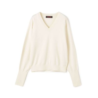 コットンカシミヤストレット Vネックプルオーバー | CABaN/キャバン
