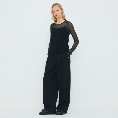 ぷー）CABaNコットンナイロンストレッチ シアークルーネックプルオーバー コットンナイロンストレッチ シアークルーネックプルオーバー | CABaN