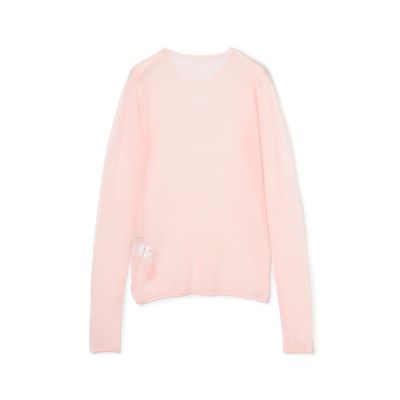 コットンナイロンストレッチ シアークルーネックプルオーバー