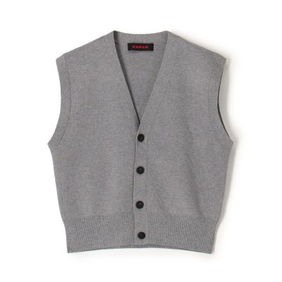 ＜CABaN＞コットンカシミヤ　Ｖネックドロップショルダーベスト