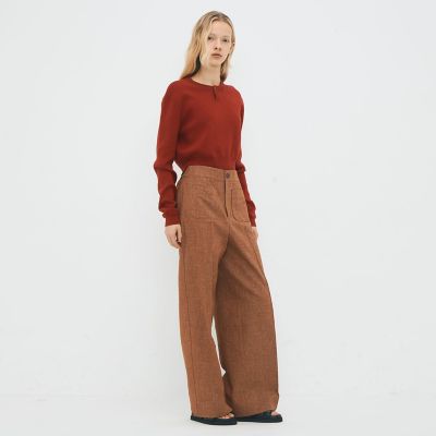 コットンカシミヤ ヘンリーネッククロップドプルーバー | CABaN