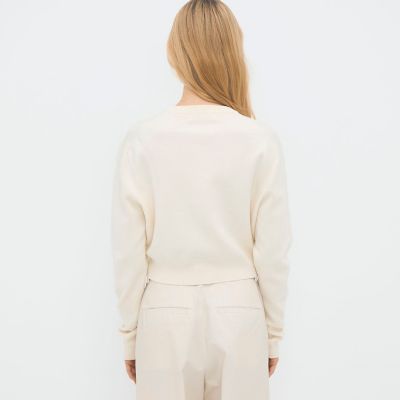 コットンカシミヤ ヘンリーネッククロップドプルーバー | CABaN
