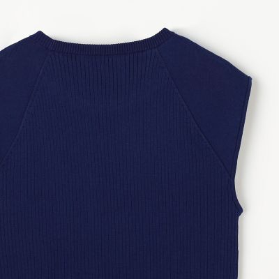 コットンリブストレッチ　フレンチスリーブプルオーバー